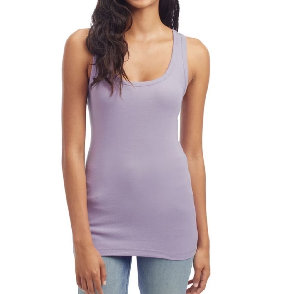Splendid Cotton Blend Tank Top Sleeveless Top Purple